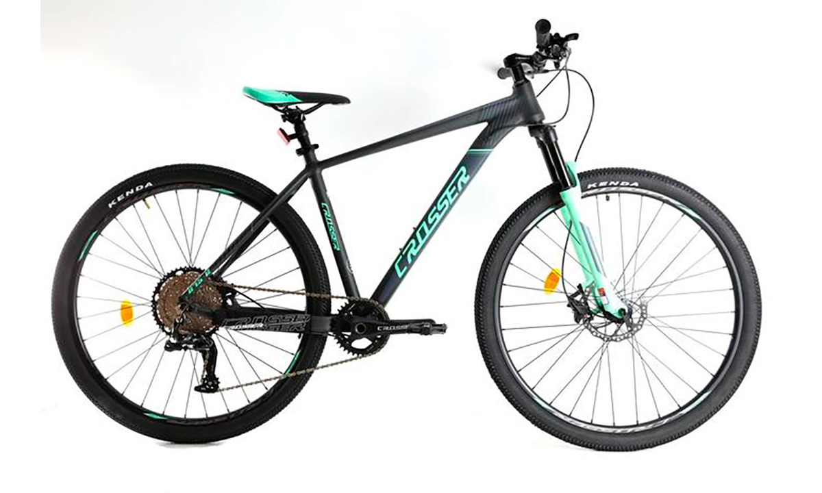 Фотография Велосипед Crosser Solo 5 29" 2021, размер М, Серо-зеленый